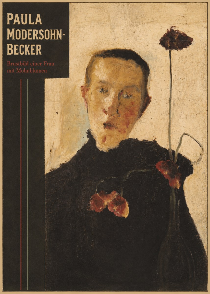 Paula Modersohn-Becker Brustbild Einer Frau Mit Mohnblumen No4 - Plakát