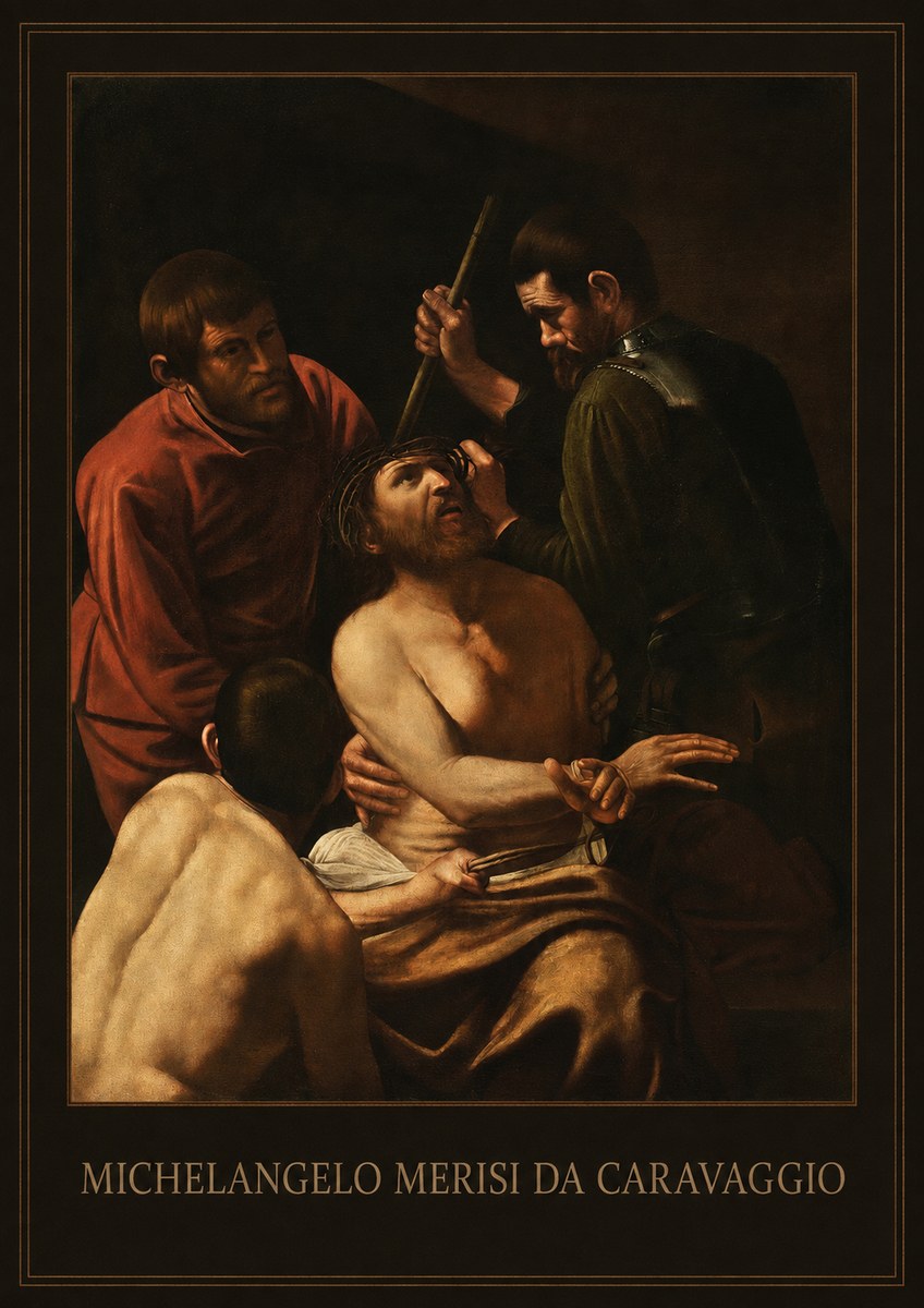 Michelangelo Merisi da Caravaggio Christ Crowned with Thorns No4 - Plakát