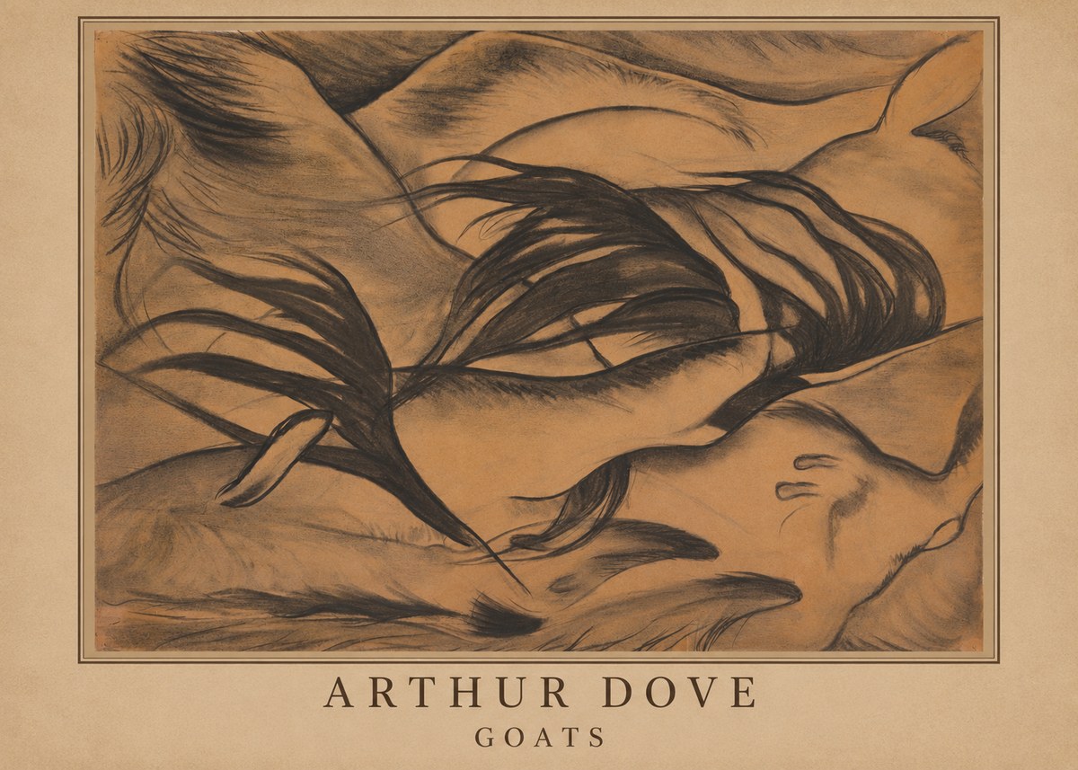 Arthur Dove Goats No3 - Plakát