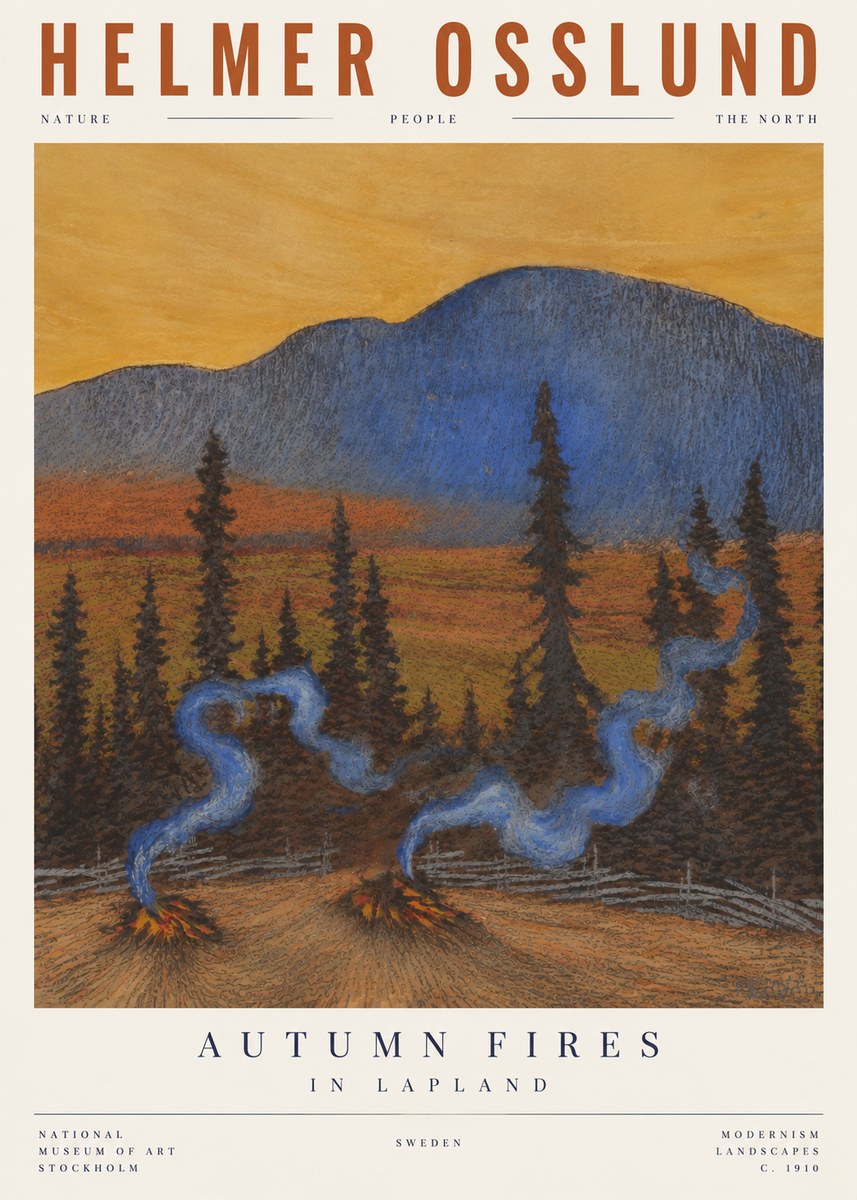 Helmer Osslund Twilight in the North No4 - Plakát