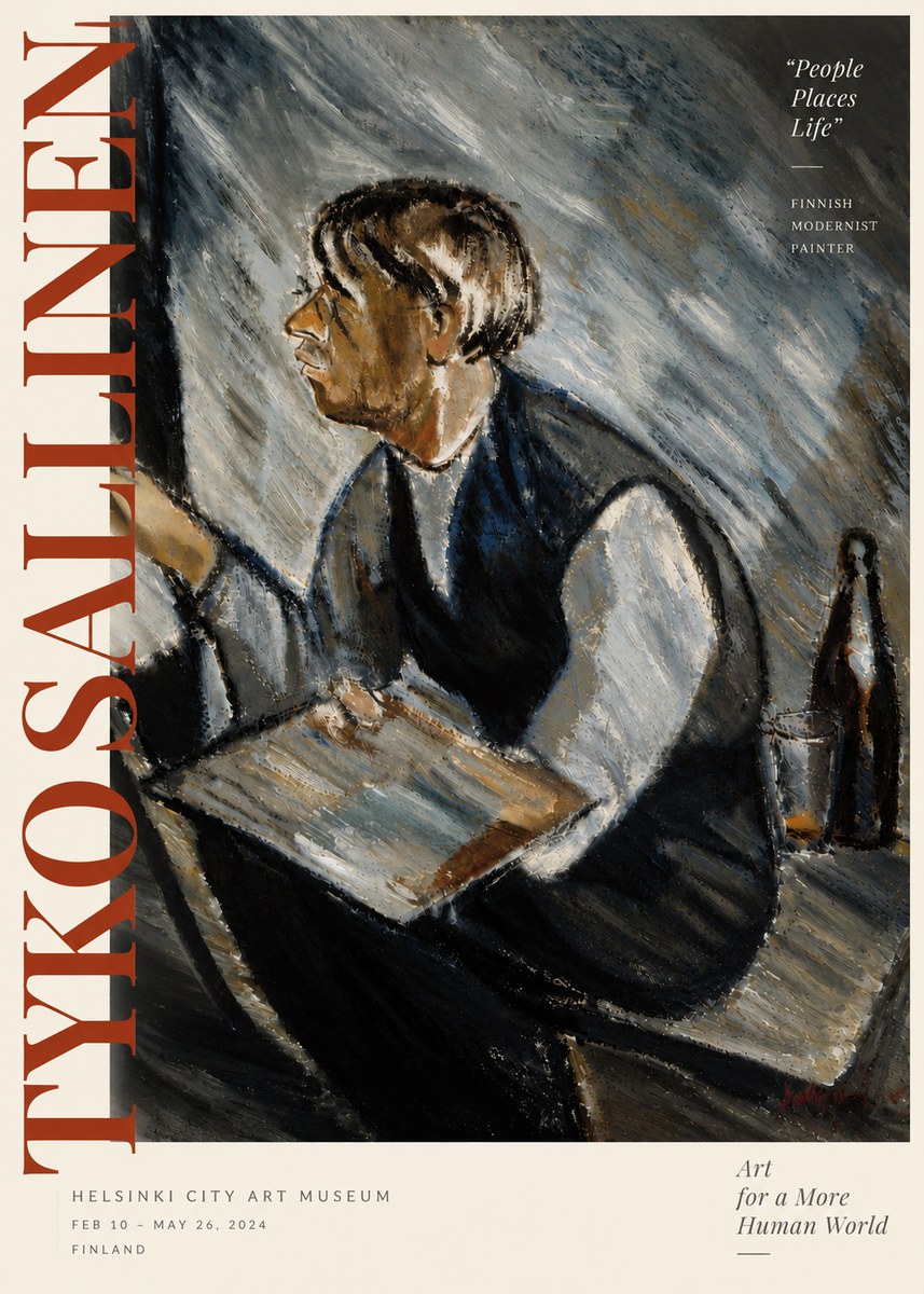 Tyko Sallinen The Artist at Work No6 - Plakát