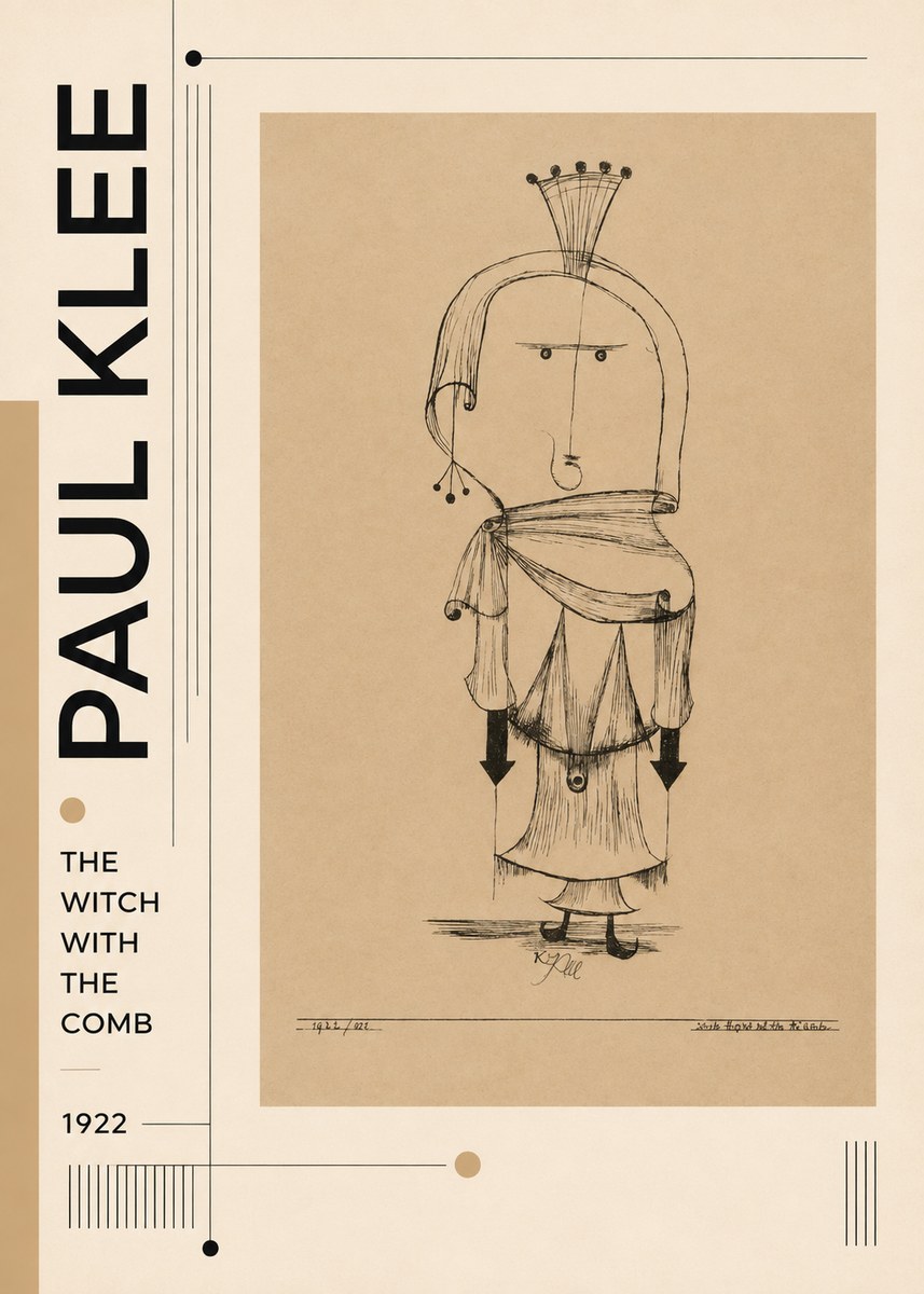 Paul Klee The Witch with the Comb No3 - Plakát