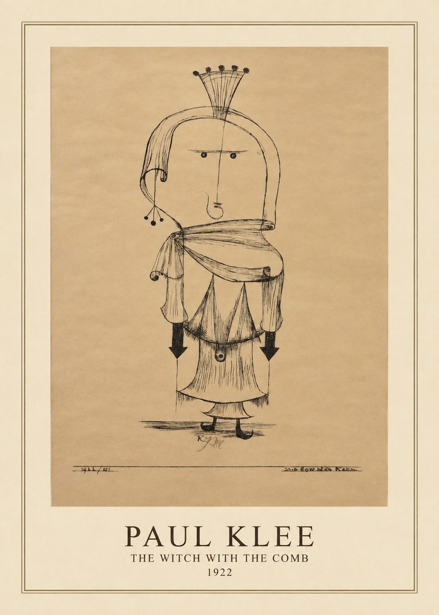 Paul Klee The Witch with the Comb No4 - Plakát