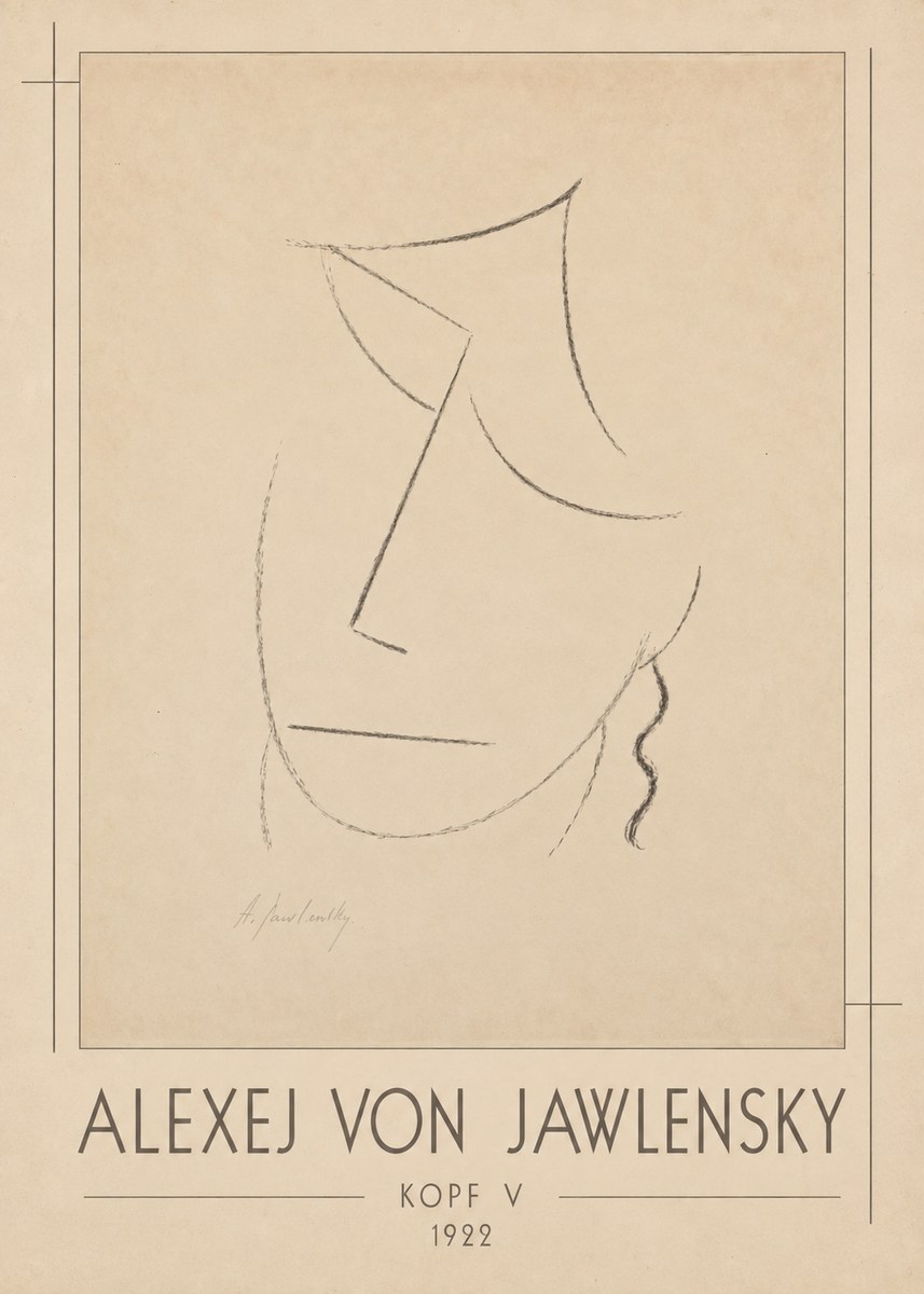 Alexej von Jawlensky Kopf V No1 - Plakát