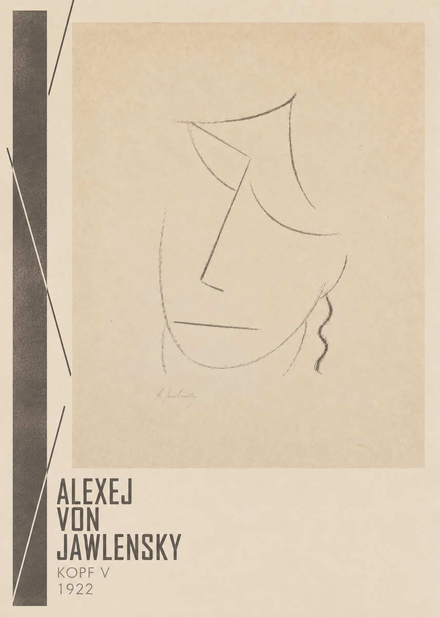 Alexej von Jawlensky Kopf V No2 - Plakát