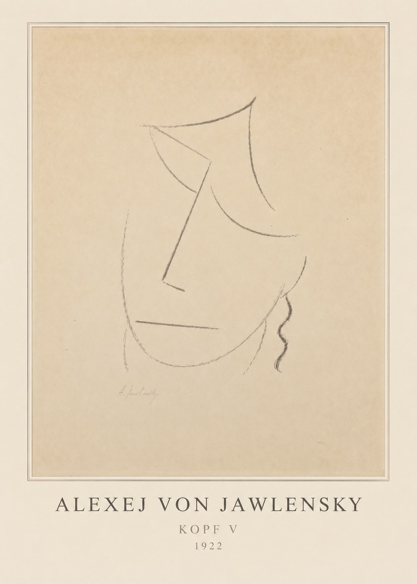 Alexej von Jawlensky Kopf V No3 - Plakát