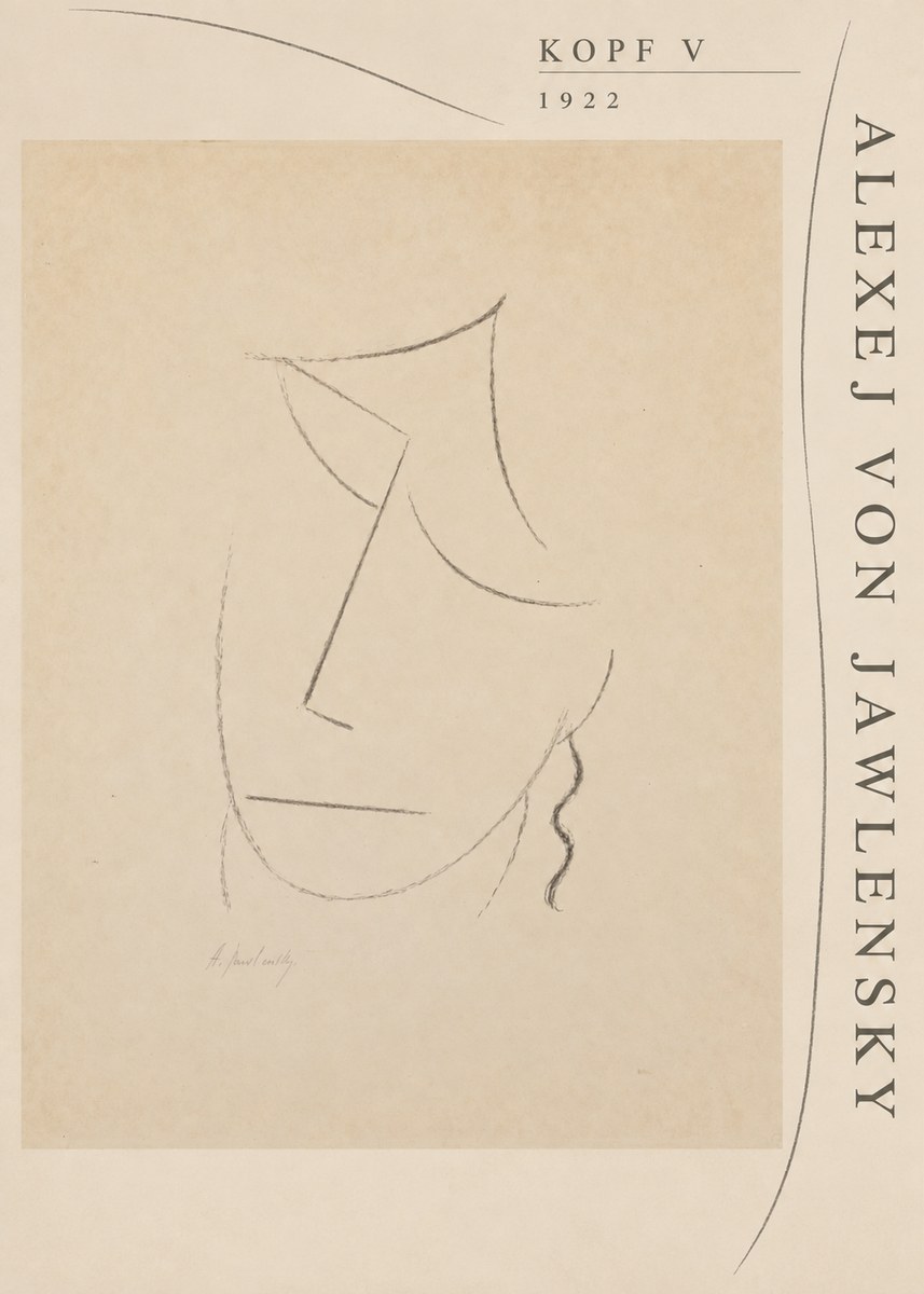 Alexej von Jawlensky Kopf V No5 - Plakát