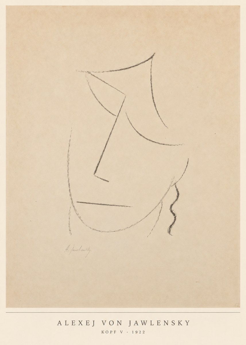 Alexej von Jawlensky Kopf V No6 - Plakát