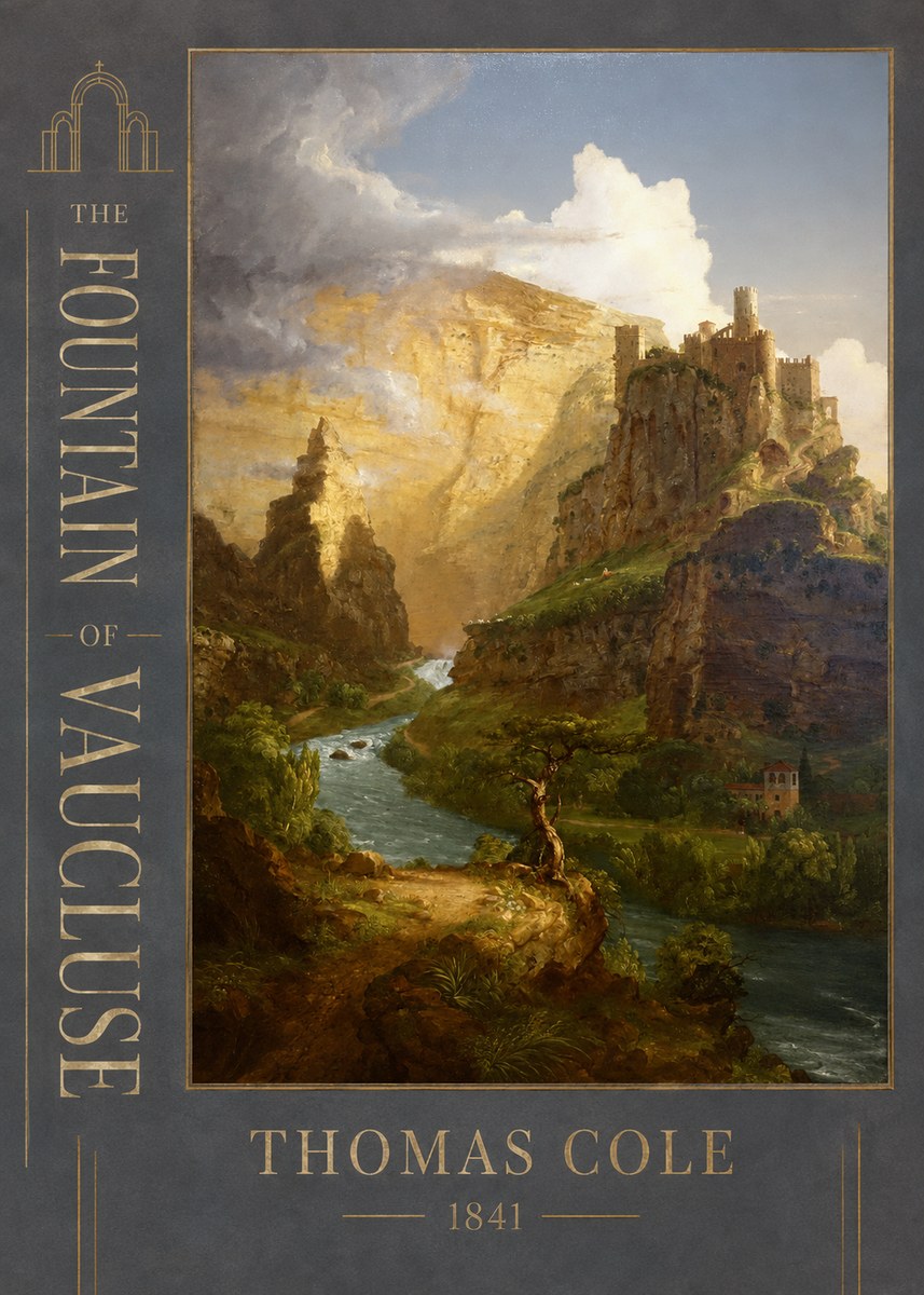 Thomas Cole The Fountain of Vaucluse I No2 - Plakát