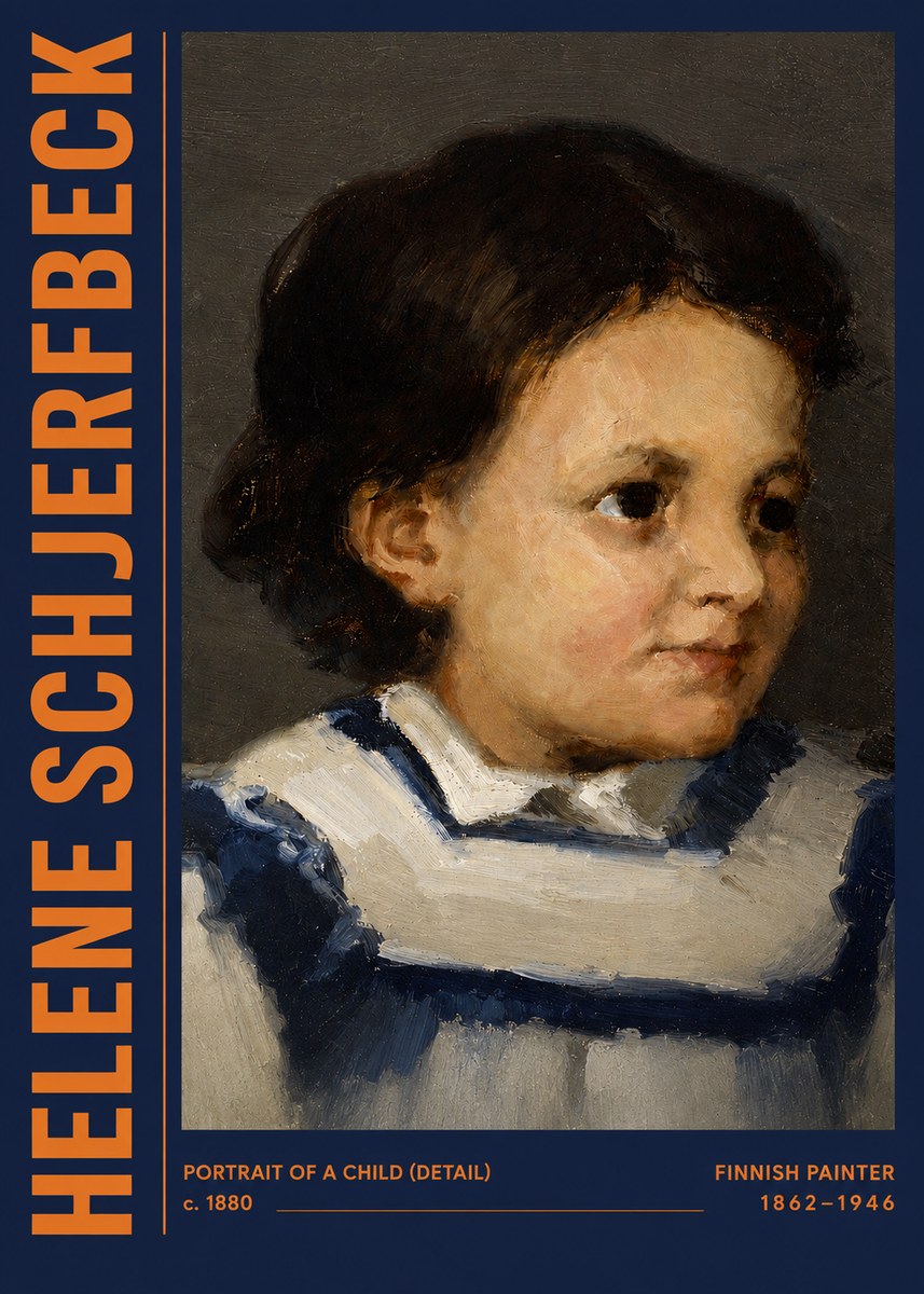 Helene Schjerfbeck Portrait of a Child (Detail) No3 - Plakát