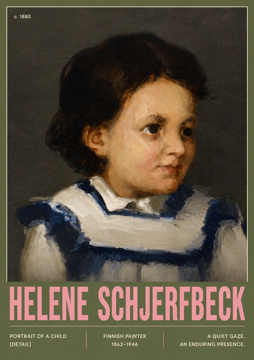 Helene Schjerfbeck Portrait of a Child (Detail) No6 - Plakát