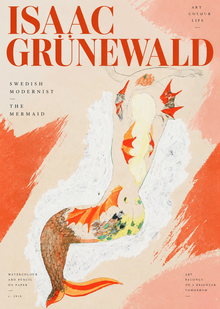 Isaac Grünewald The Mermaid No2 - Plakát