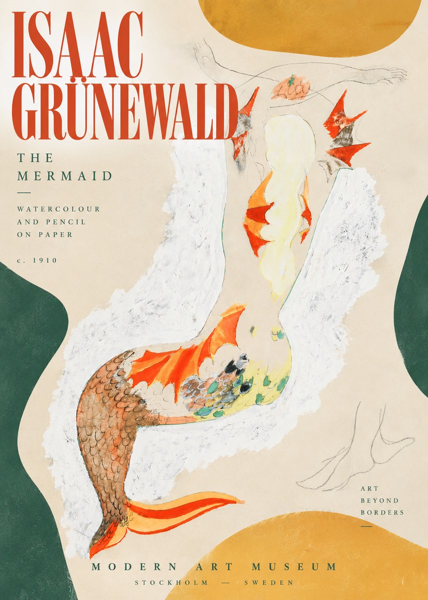 Isaac Grünewald The Mermaid No5 - Plakát