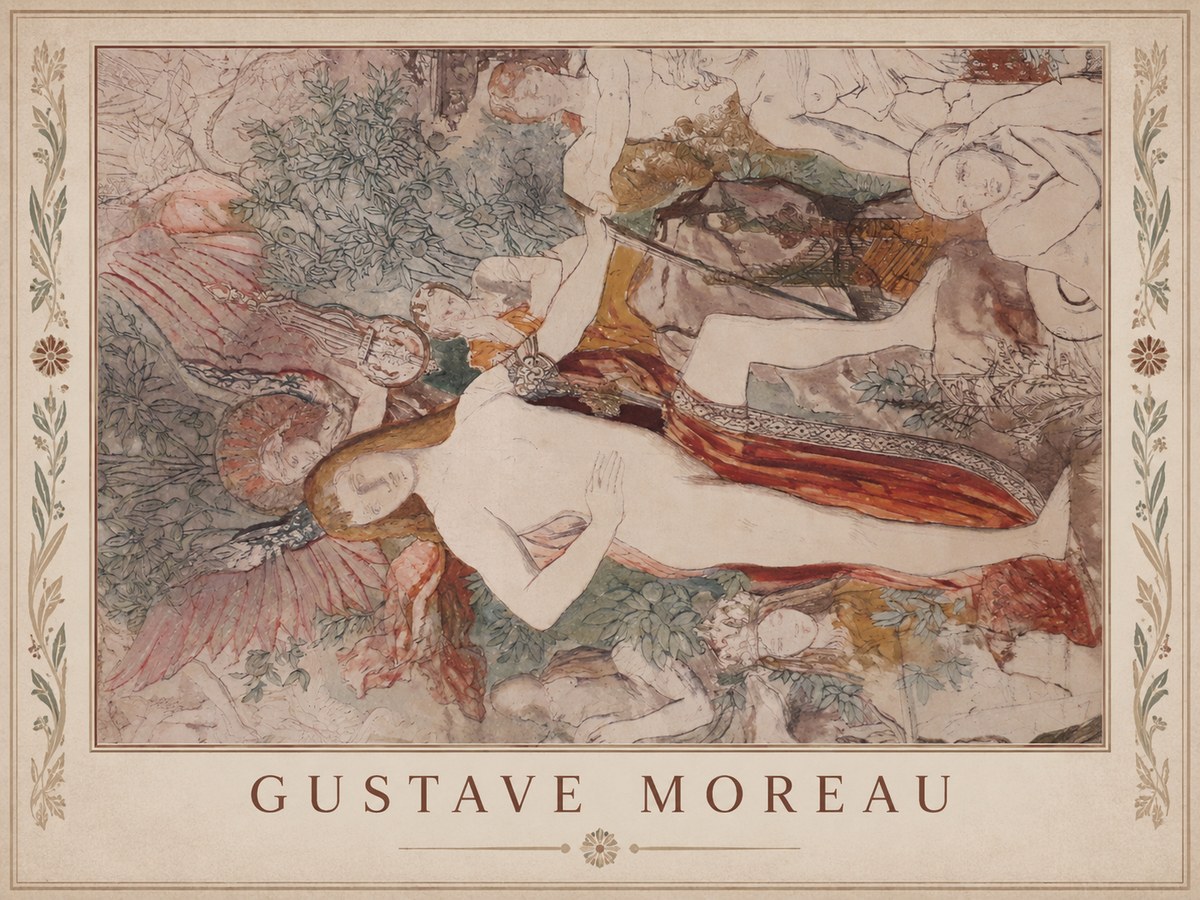 Gustave Moreau The Hymn to Beauty No1 - Plakát