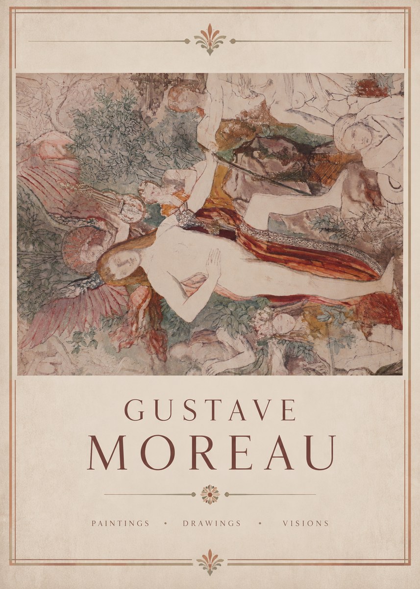 Gustave Moreau The Hymn to Beauty No2 - Plakát