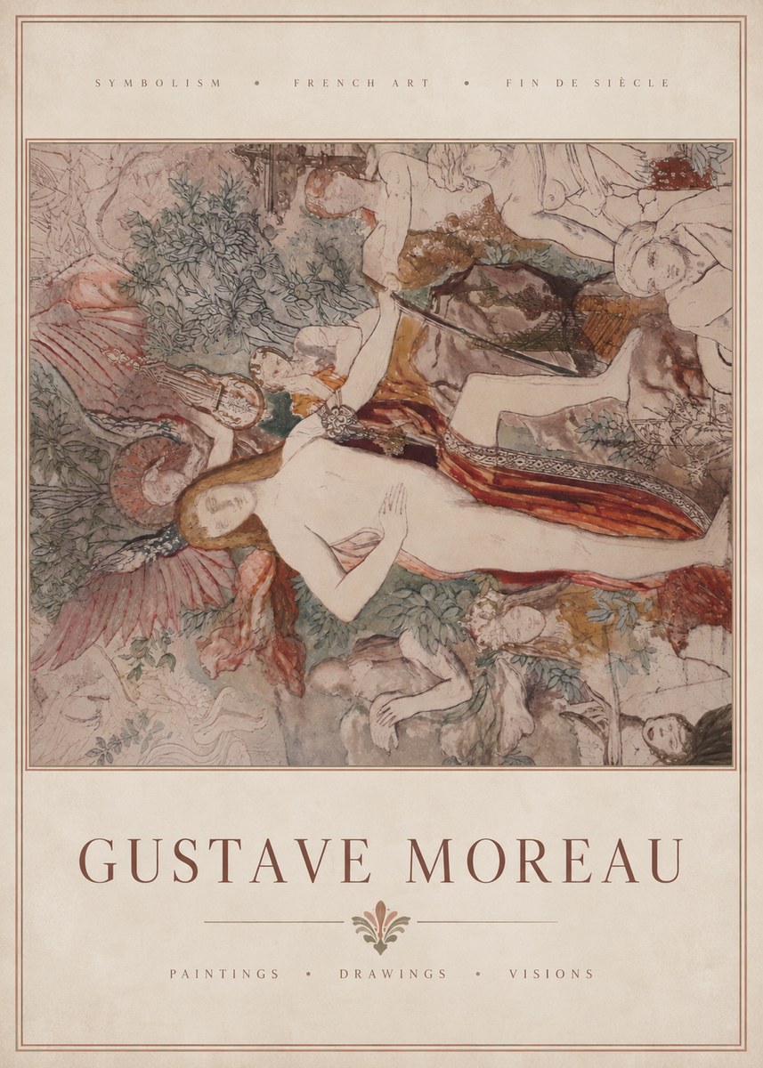 Gustave Moreau The Hymn to Beauty No3 - Plakát