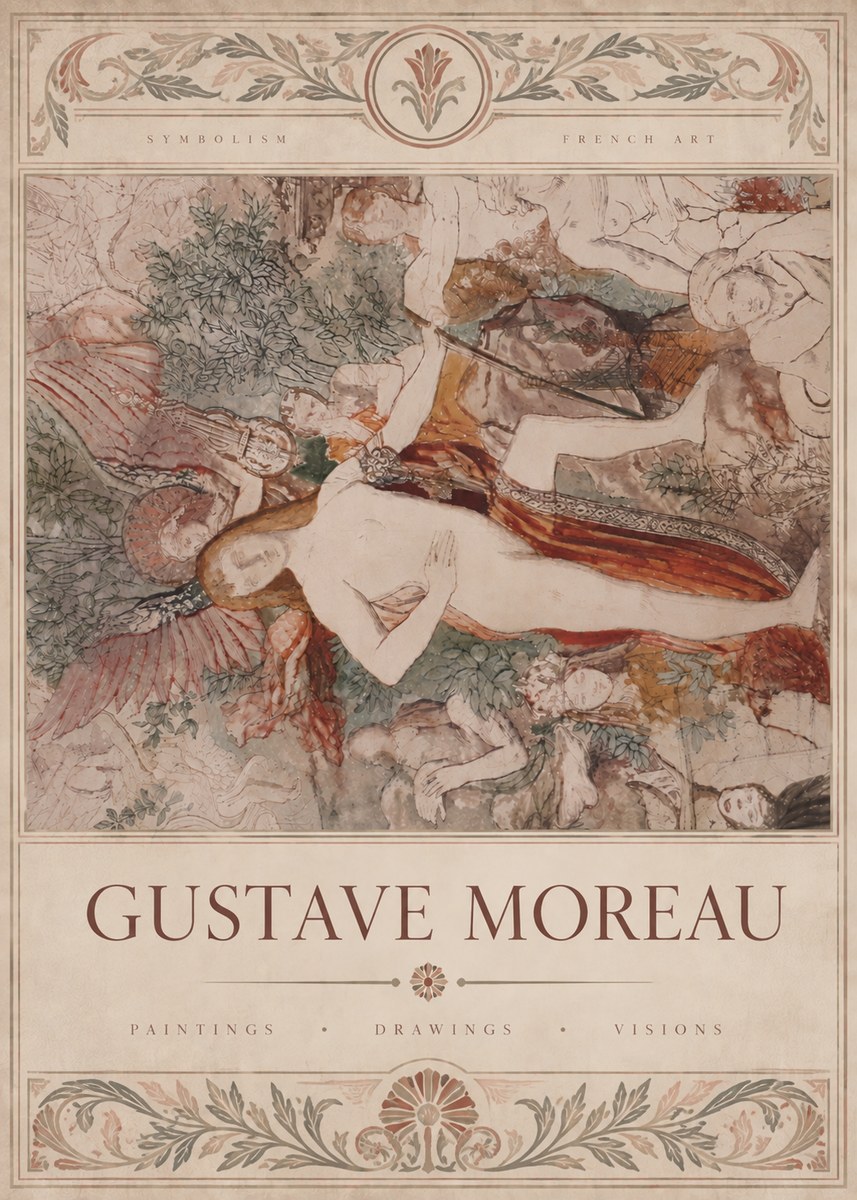 Gustave Moreau The Hymn to Beauty No6 - Plakát