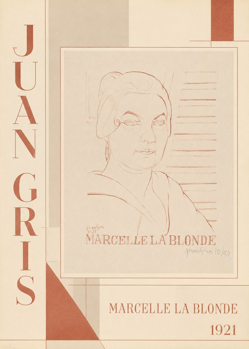 Juan Gris Marcelle La Blonde No2 - Plakát