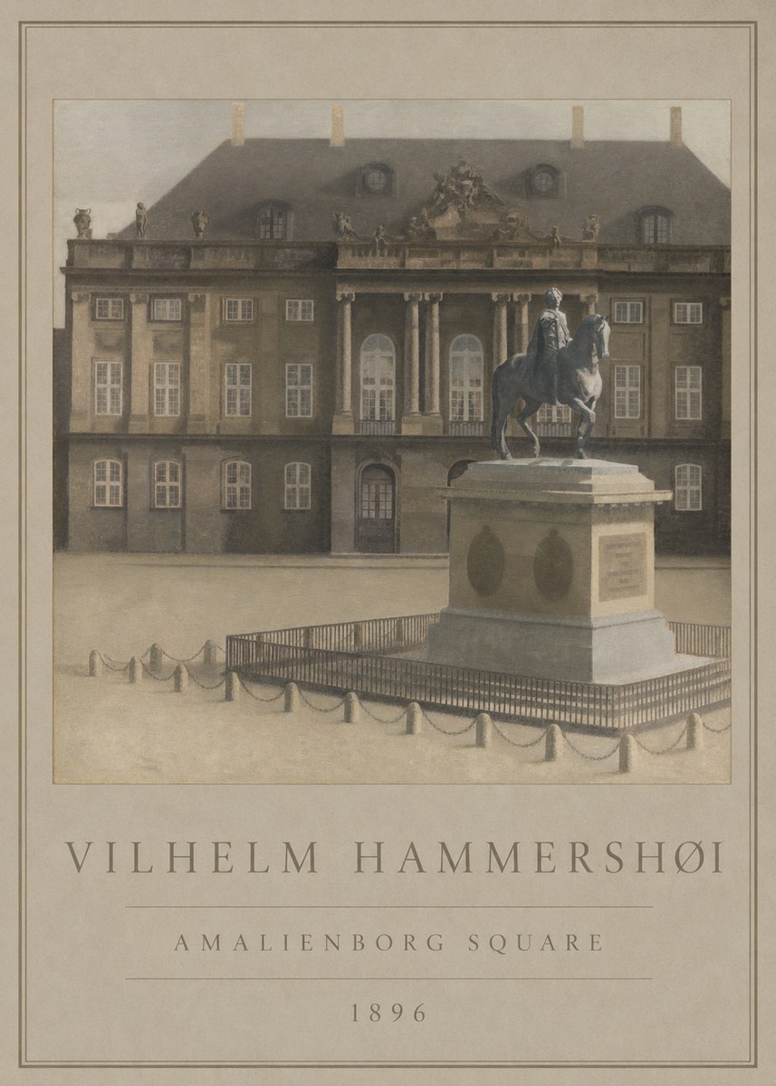 Vilhelm Hammershøi Amalienborg Square I No1 - Plakát