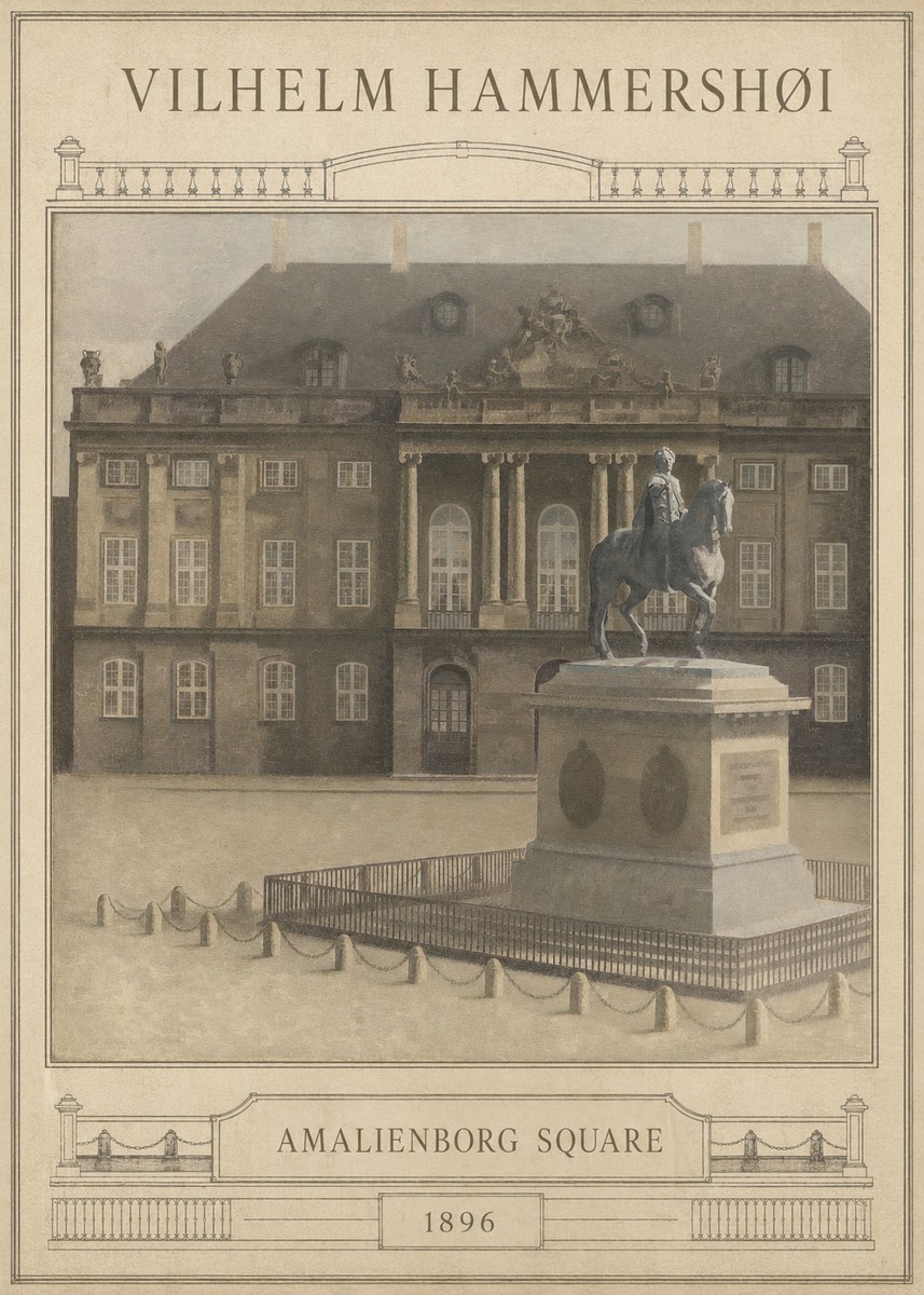 Vilhelm Hammershøi Amalienborg Square I No6 - Plakát