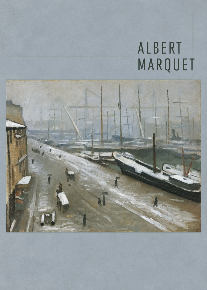 Albert Marquet Le Havre, Le Bassin Sous La Neige No4 - Plakát
