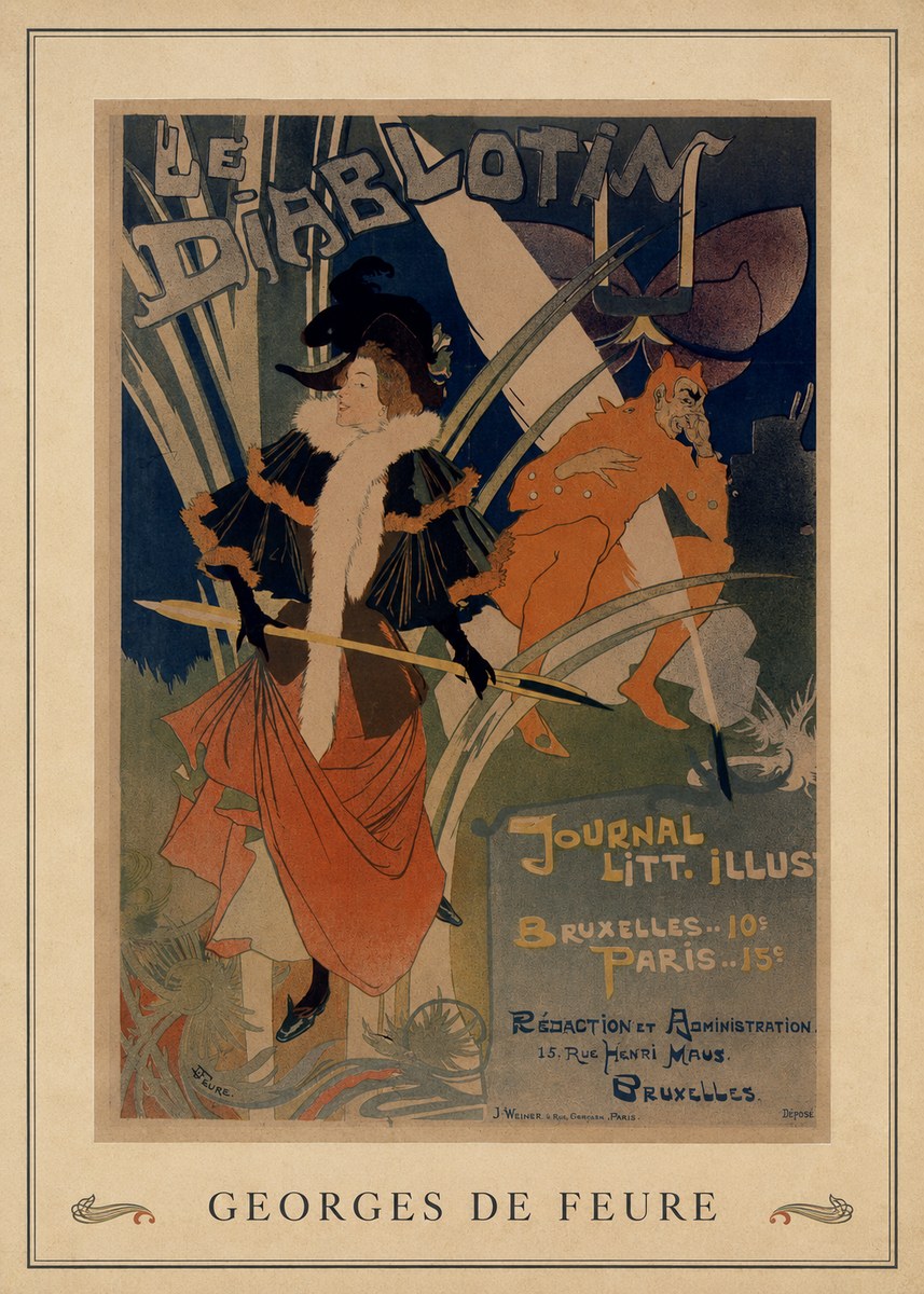 Georges de Feure Le Diablotin III No4 - Plakát