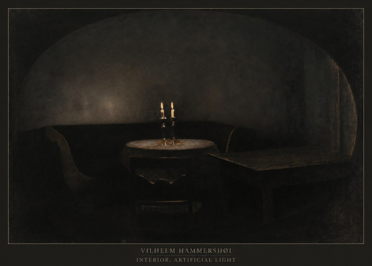 Vilhelm Hammershøi Interior. Artificial Light No5 - Plakát