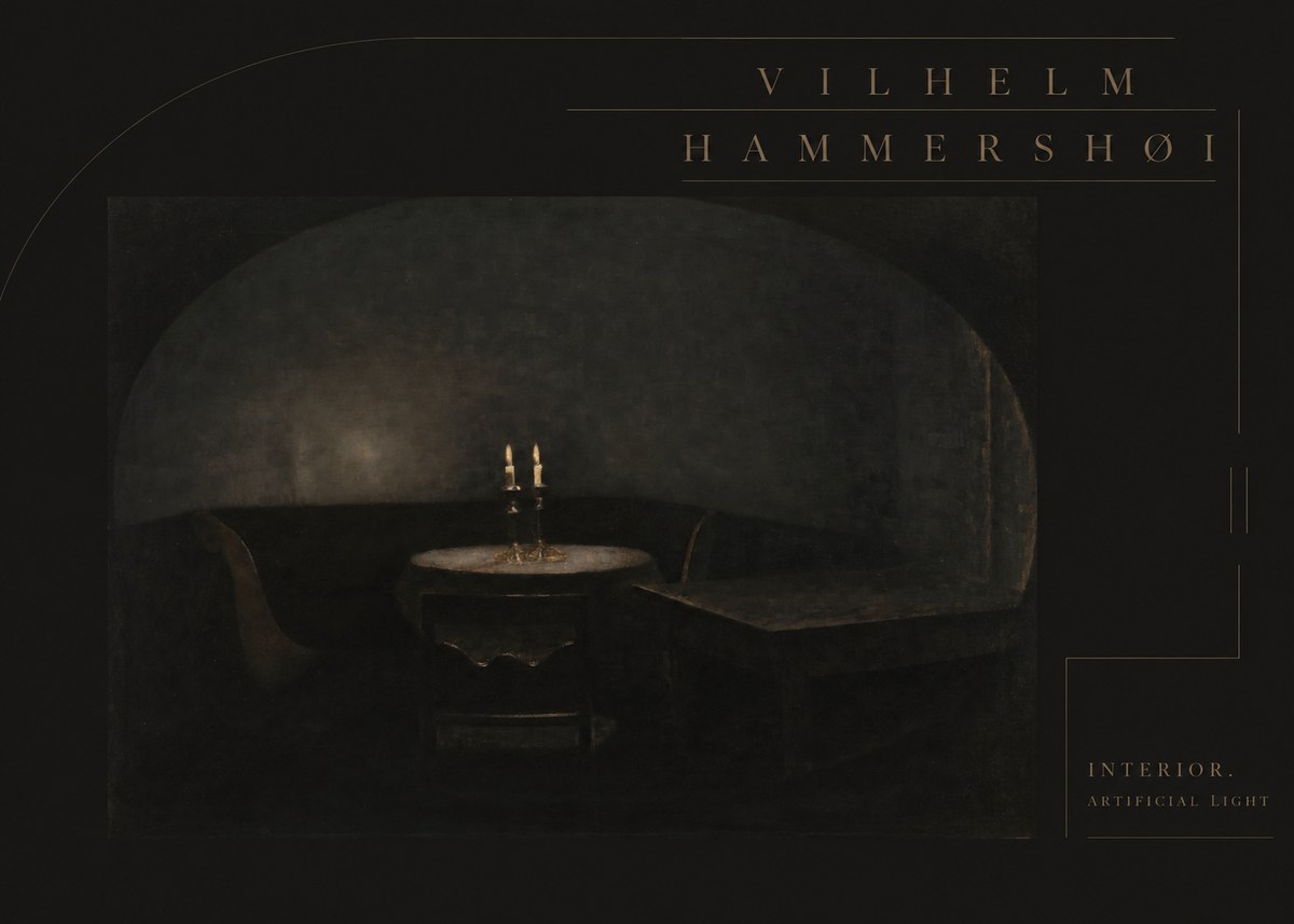 Vilhelm Hammershøi Interior. Artificial Light No6 - Plakát