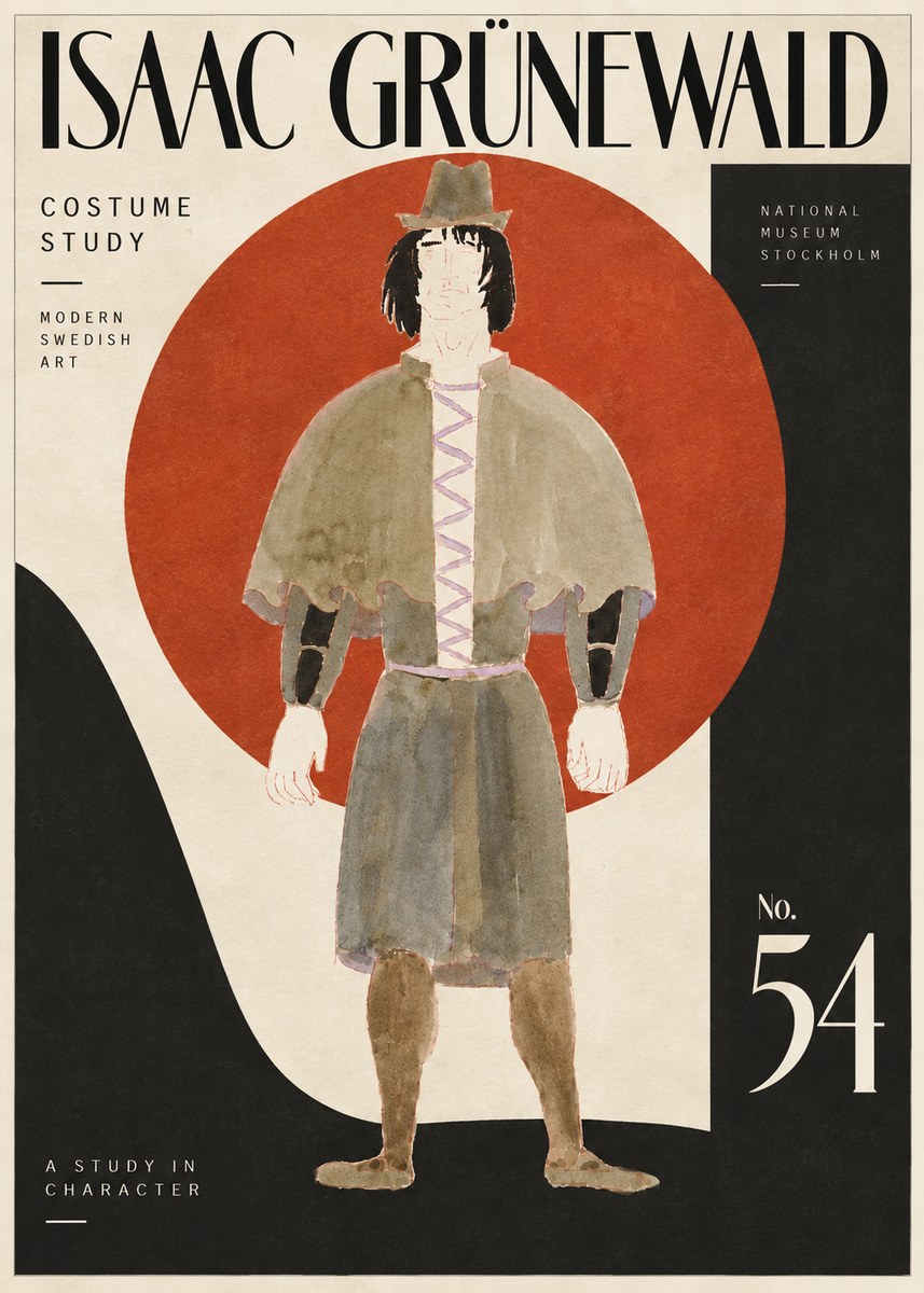 Isaac Grünewald Costume Study V No6 - Plakát