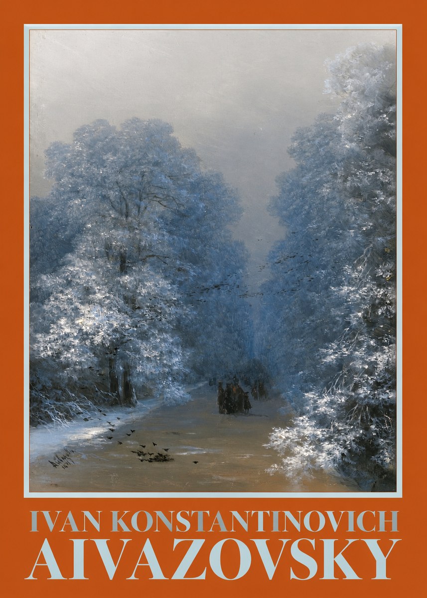 Ivan Konstantinovich Aivazovsky Winter Forest No3 - Plakát