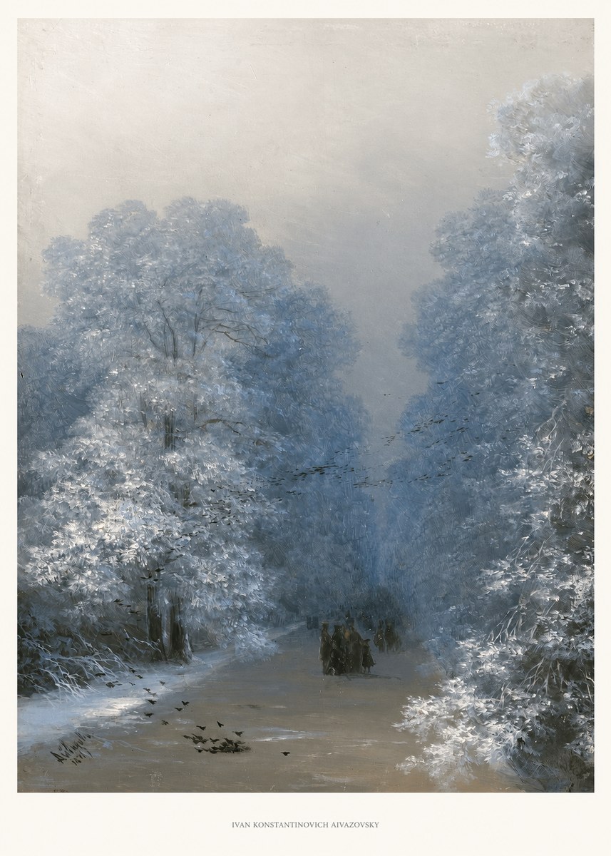 Ivan Konstantinovich Aivazovsky Winter Forest No5 - Plakát