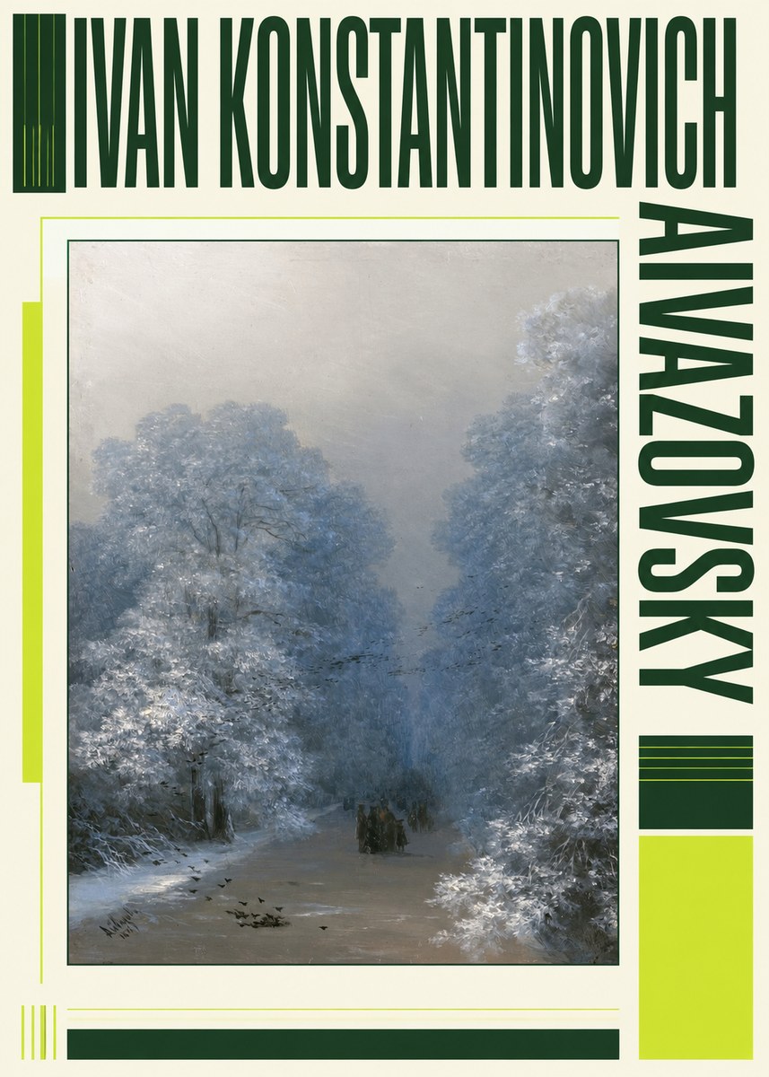 Ivan Konstantinovich Aivazovsky Winter Forest No6 - Plakát