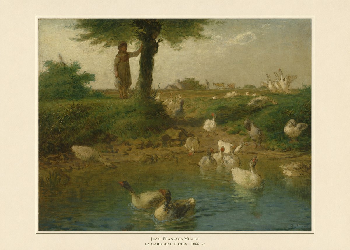 Jean-François Millet La Gardeuse D'oies No6 - Plakát