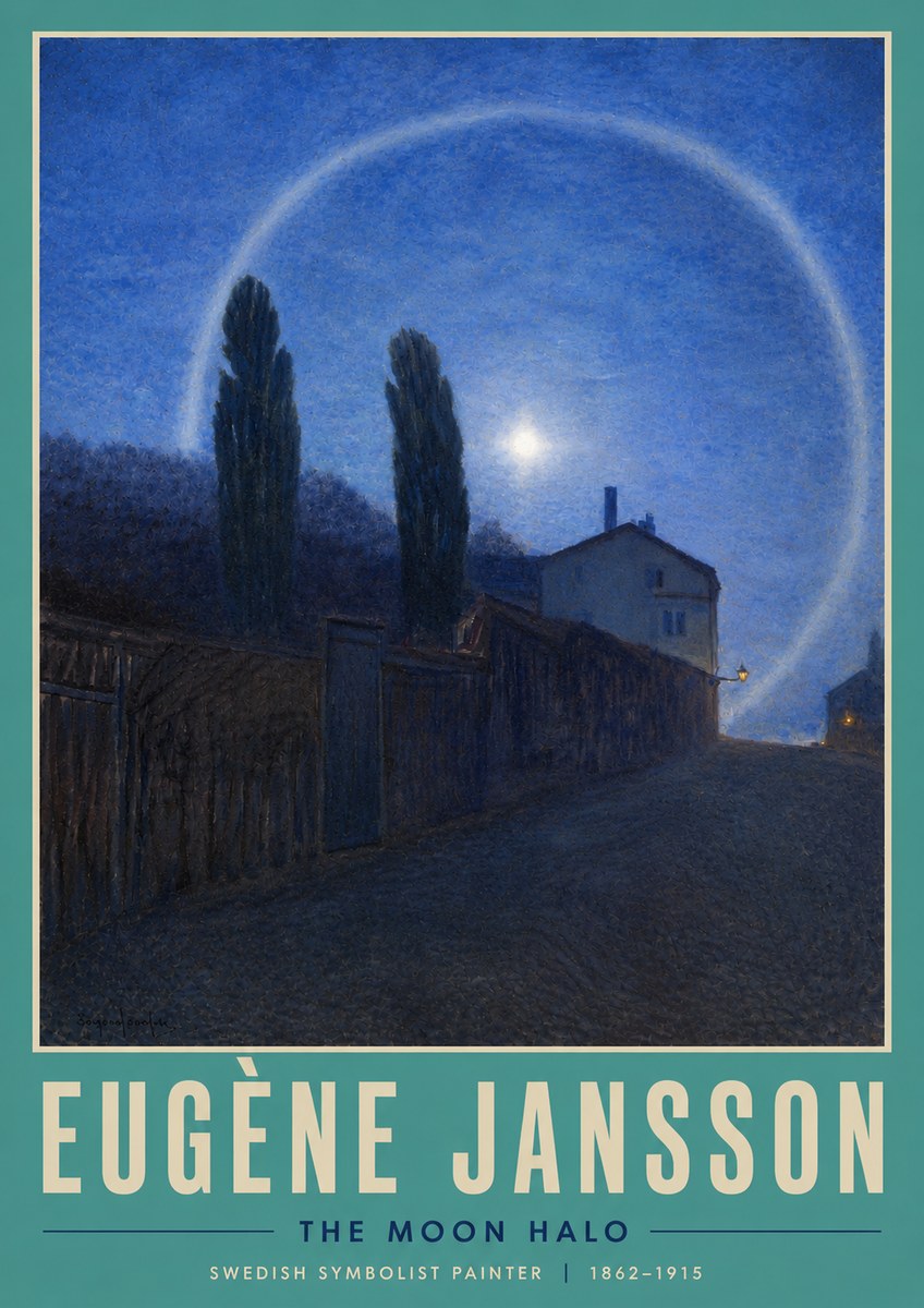 Eugène Jansson The Moon Halo No4 - Plakát