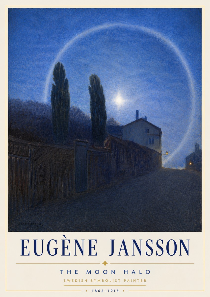 Eugène Jansson The Moon Halo No5 - Plakát