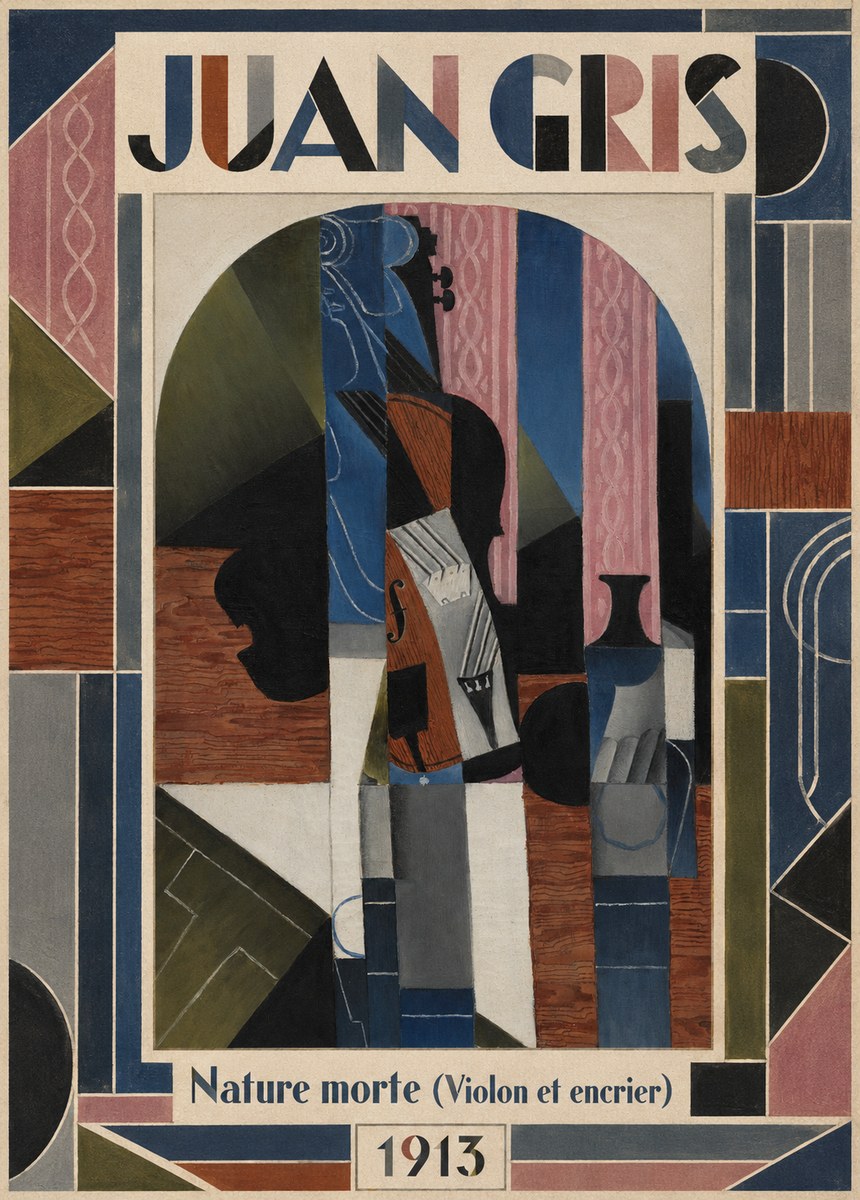Juan Gris Nature Morte (Violon Et Encrier) No1 - Plakát