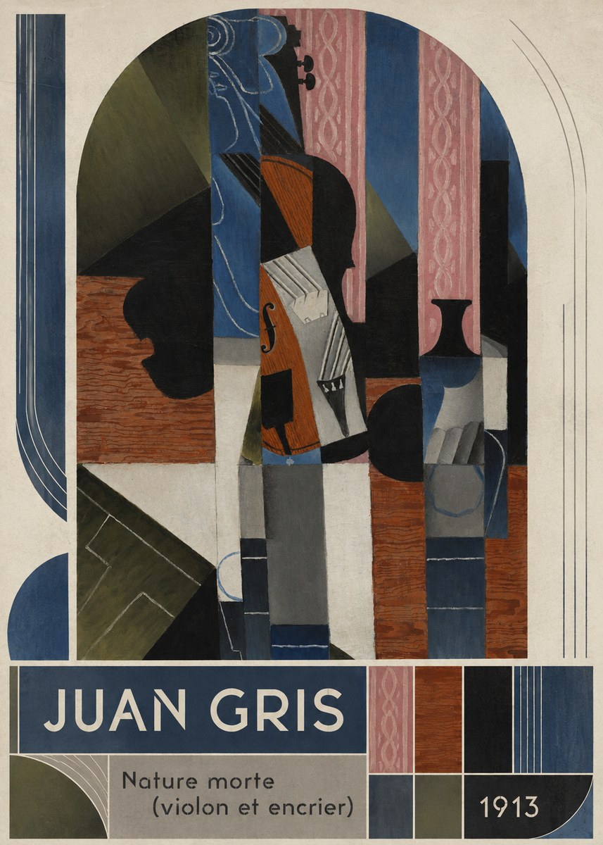 Juan Gris Nature Morte (Violon Et Encrier) No6 - Plakát