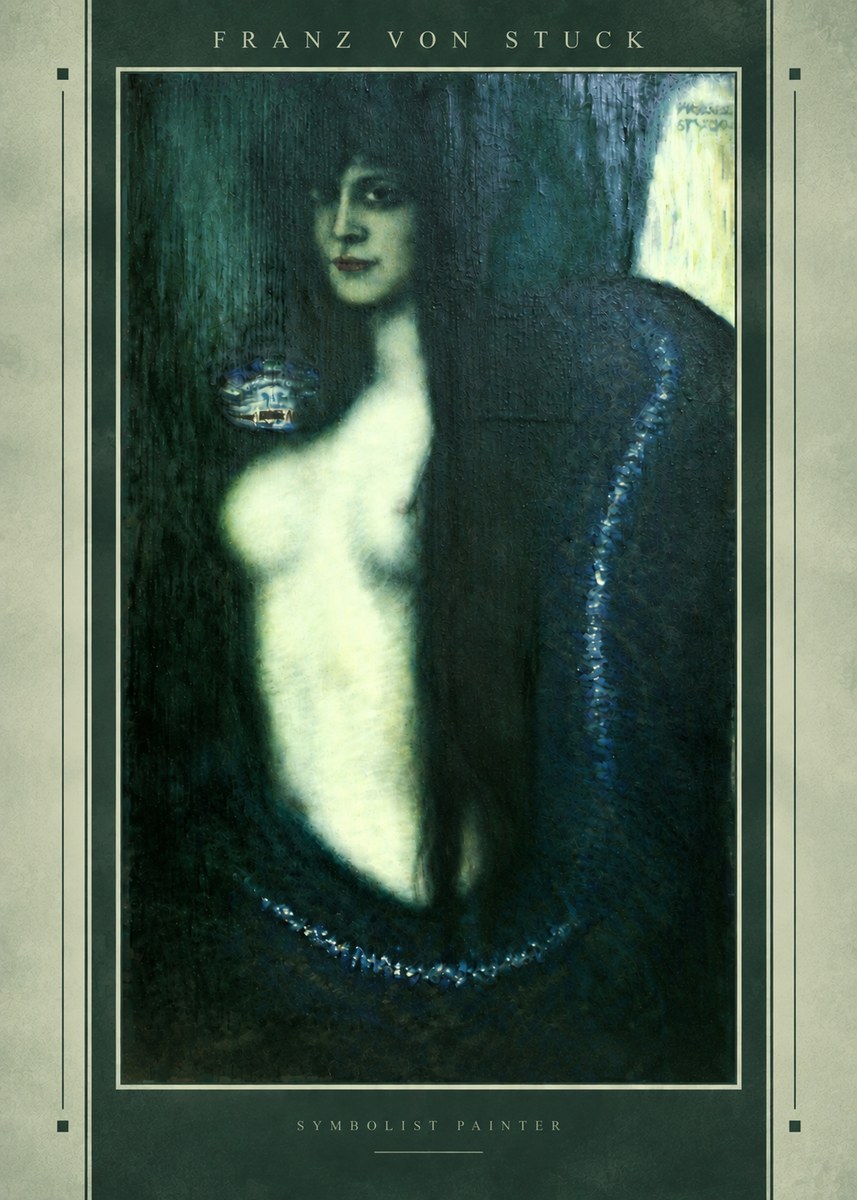 Franz von Stuck Die Sünde No4 - Plakát
