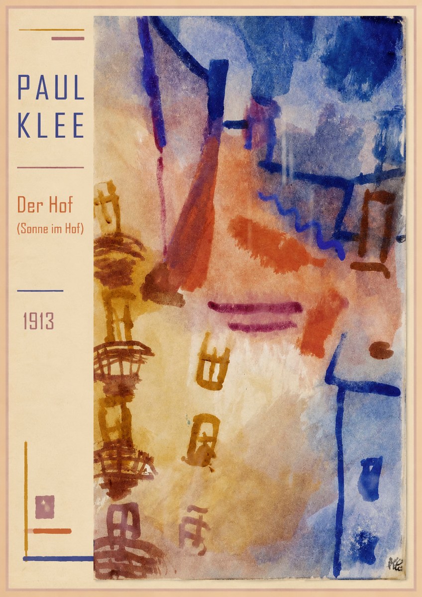 Paul Klee Der Hof (Sonne Im Hof) No1 - Plakát