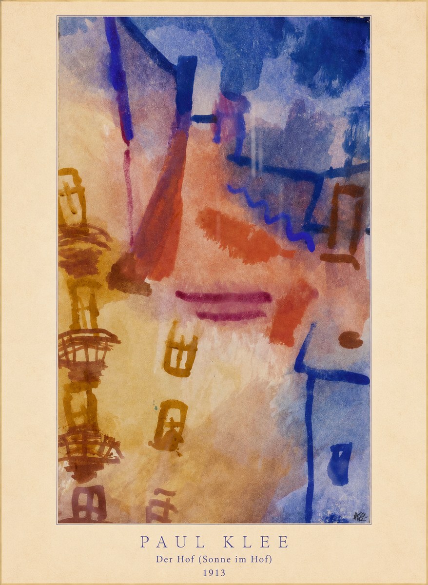 Paul Klee Der Hof (Sonne Im Hof) No3 - Plakát