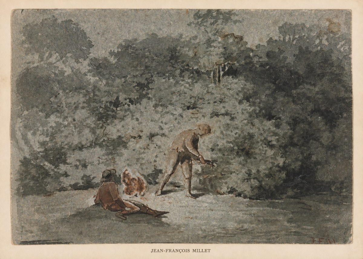 Jean-François Millet Faggot Gatherer No6 - Plakát