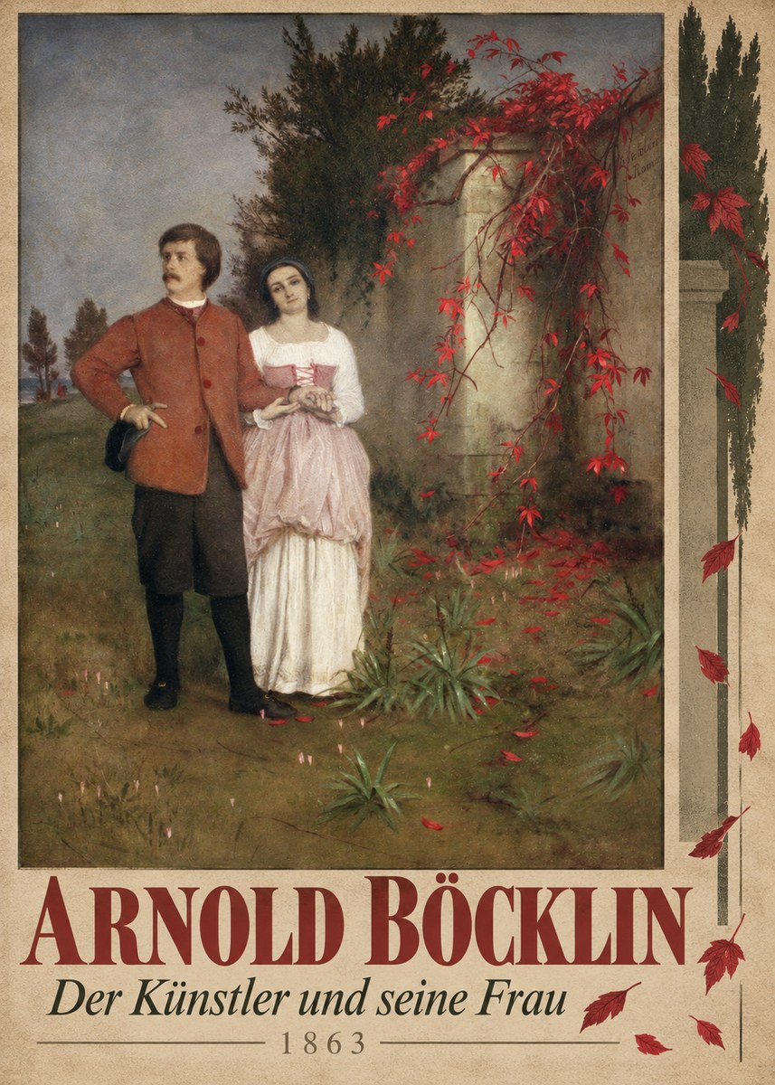 Arnold Böcklin Der Künstler Und Seine Frau No4 - Plakát