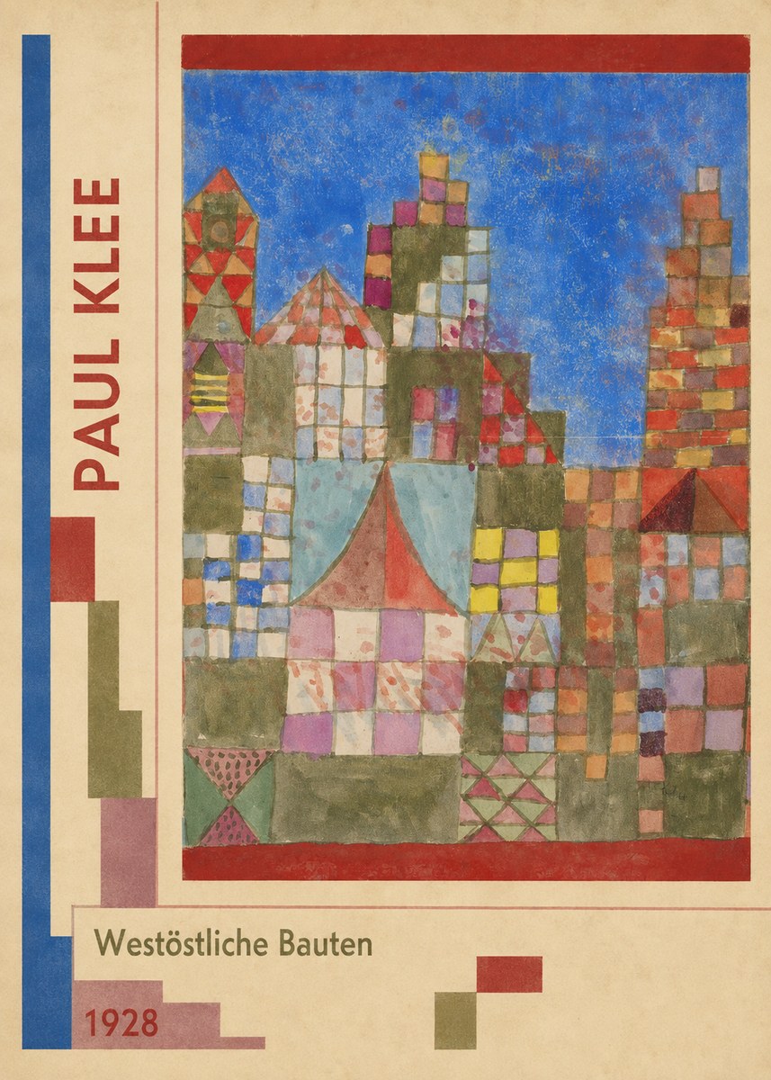 Paul Klee Westöstliche Bauten No2 - Plakát