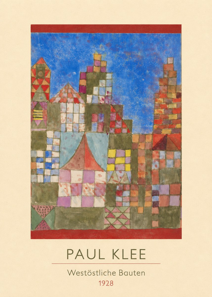 Paul Klee Westöstliche Bauten No3 - Plakát