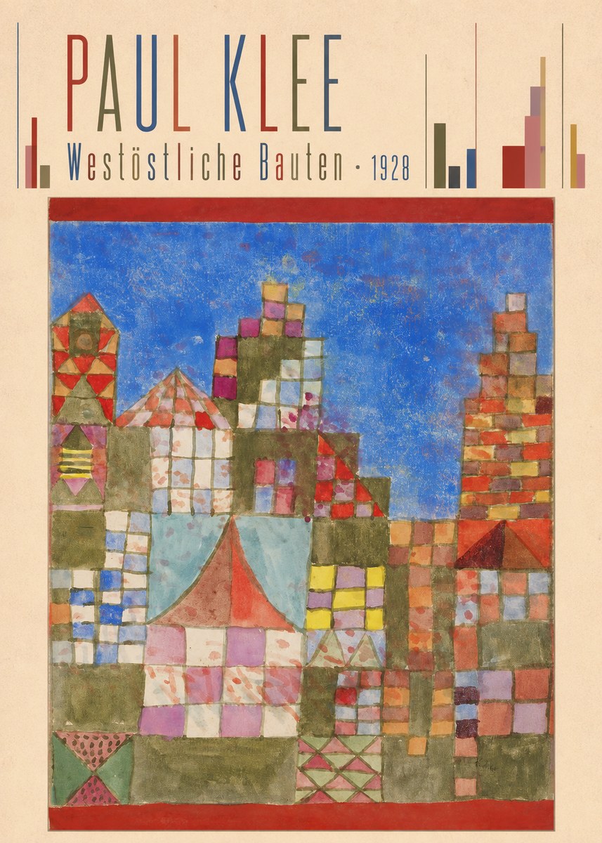 Paul Klee Westöstliche Bauten No5 - Plakát