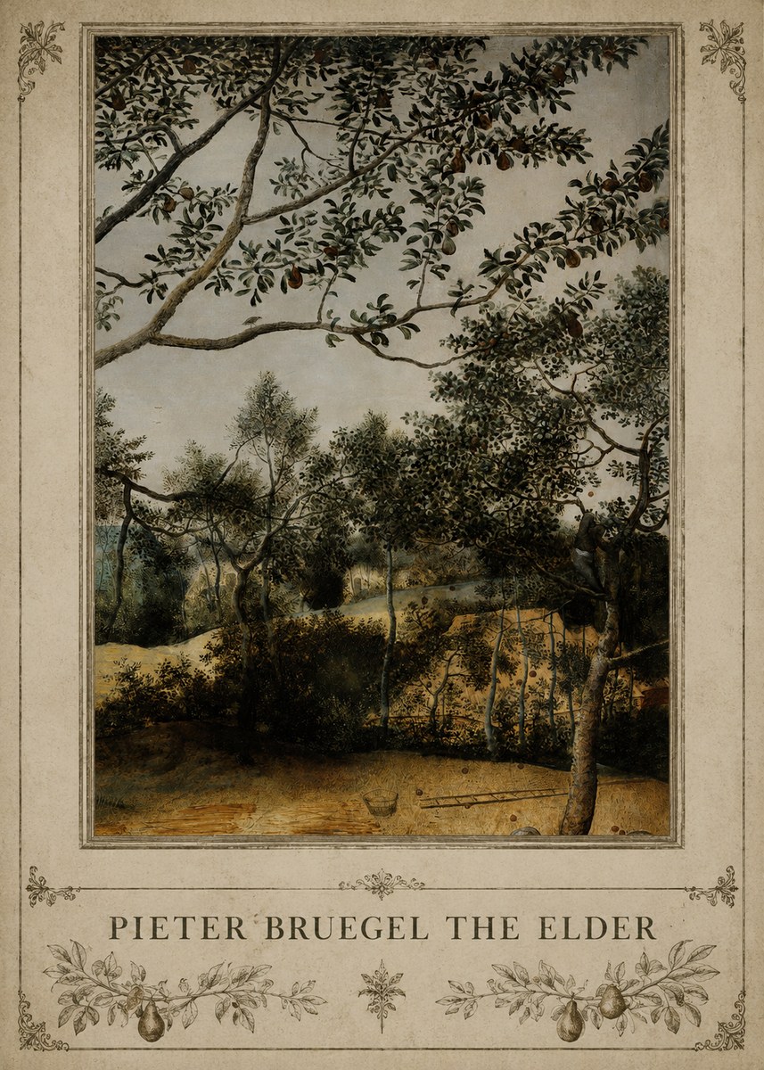 Pieter Bruegel Branch of a Pear Tree No3 - Plakát