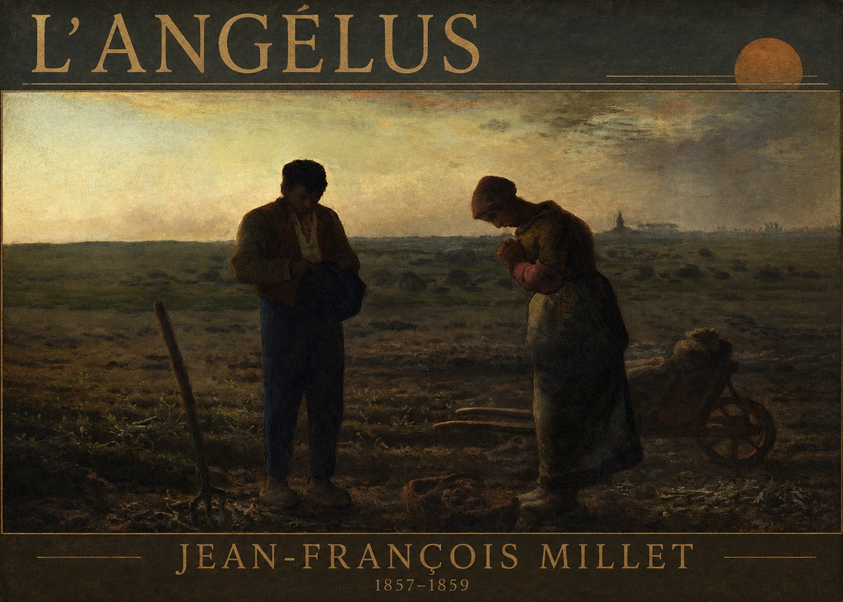 Jean-François Millet L'angélus III No3 - Plakát