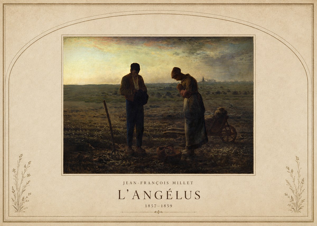 Jean-François Millet L'angélus III No4 - Plakát