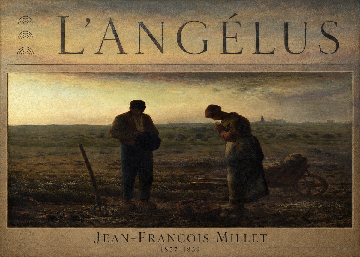 Jean-François Millet L'angélus III No6 - Plakát