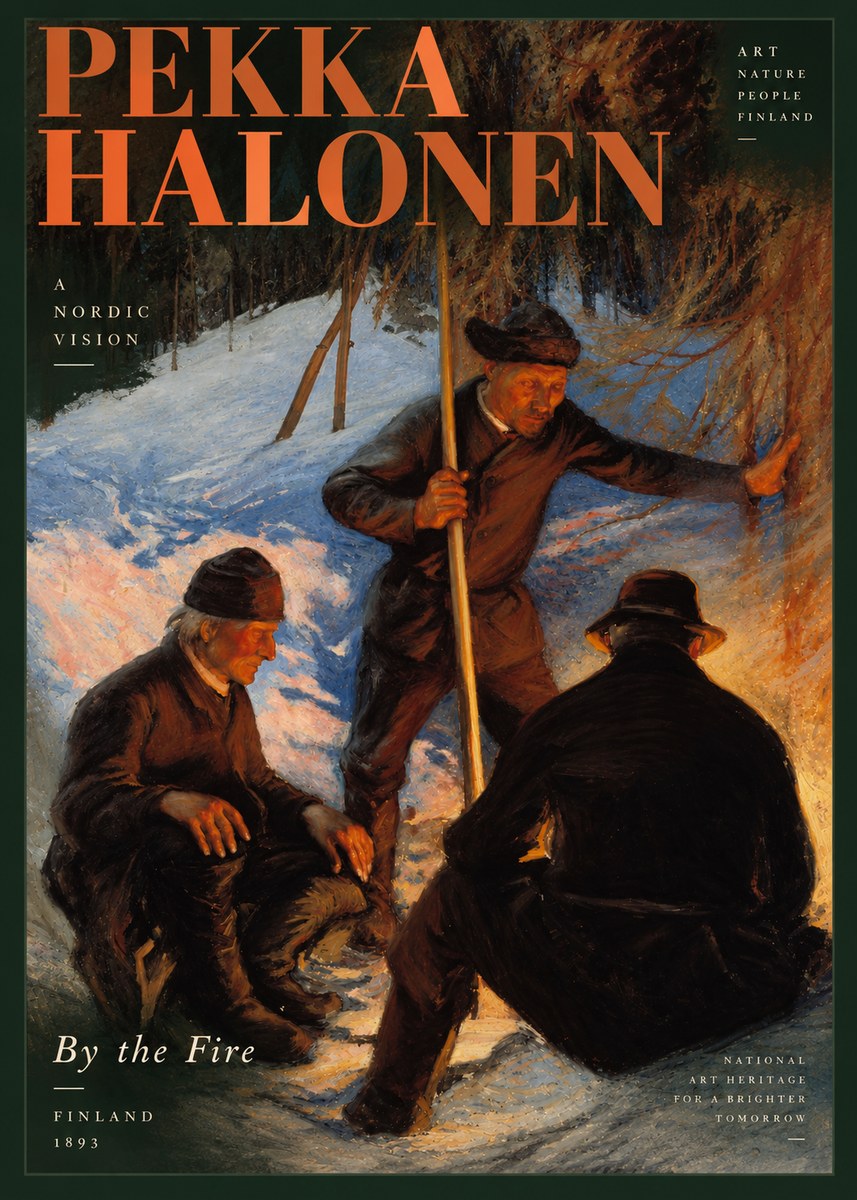 Pekka Halonen By the Fire No2 - Plakát